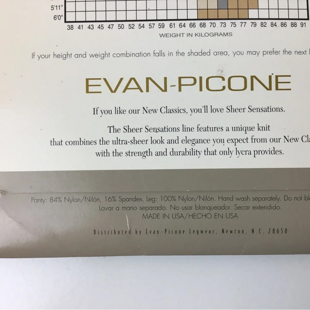 Vintage Evan Picone Control Top Sheer Pantyhose Espresso Brown Plus Size